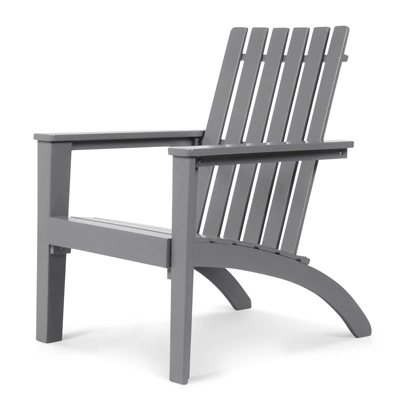 Tangkula Wooden Adirondack Chair W/Ergonomic Design Outdoor Lounge Armchair Acacia Wood Chair For Yard&Patio Black/Gray/White 11 Tangkula Wooden Adirondack Chair W/Ergonomic Design Outdoor Lounge Armchair Acacia Wood Chair For Yard&Patio Black/Gray/White - Image 9
