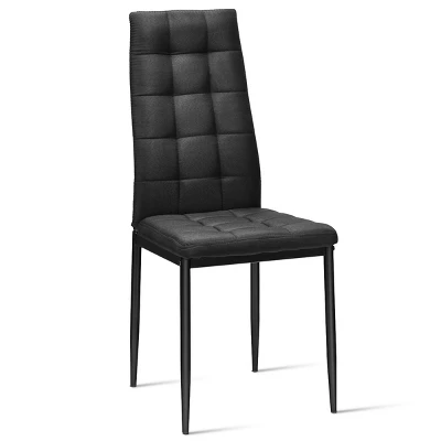 Tangkula Set Of 4 Dining Chairs Metal Frame High Back Fabric Cushion Kitchen 3 Tangkula Set Of 4 Dining Chairs Metal Frame High Back Fabric Cushion Kitchen