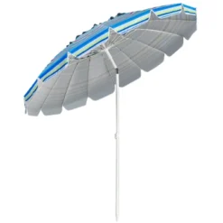 Tangkula 8 FT Patio Beach Umbrella Sun Shelter W/Sand Anchor & Tilt Air Vent For Garden Beach Backyard -Tangkula GUEST 0842d29a bf0d 4448 8e97 bbb8e818dc10