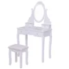 Tangkula Oval Vanity Mirror Dressing Table Beauty Dresser Cosmetics Organizer W/ Cushioned Bench 1 Tangkula Oval Vanity Mirror Dressing Table Beauty Dresser Cosmetics Organizer W/ Cushioned Bench -Tangkula GUEST 09b617e2 5abc 4e9d afc3 d251399f8522