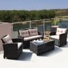 Tangkula Outdoor Rattan Conversation Set 4 Pieces Patio Wicker Chairs -Tangkula GUEST 0ac6d064 e5cc 4dd9 a7bc 637ac9572afd