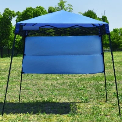 Tangkula 7x7 FT Pop-up Canopy Portable Outdoor Offset Tent W/Carry Bag Blue/White/Grey 12 Tangkula 7x7 FT Pop-up Canopy Portable Outdoor Offset Tent W/Carry Bag Blue/White/Grey - Image 10