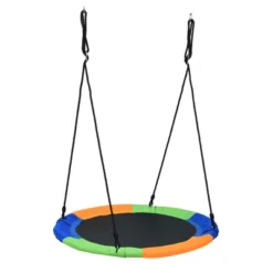 Tangkula 40" Flying Saucer Tree Swing Set Outdoor Round Swing W/Adjustable Hanging Ropes For Children Tree Park Backyard -Tangkula GUEST 0bfa4590 52e5 4144 9357 a667fd142f67