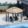 Tangkula 11.5'Outdoor Patio Round Dome Gazebo Canopy Shelter Double Roof Steel Brown 2 Tangkula 11.5'Outdoor Patio Round Dome Gazebo Canopy Shelter Double Roof Steel Brown -Tangkula GUEST 0e1aab91 2519 413b 998d 2dc24b8ebc34