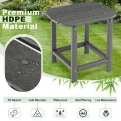 Tangkula 2PCS 18" Patio Adirondack Side Table Coffee Table Weather Resistant HDPE Garden Yard 12 Tangkula 2PCS 18" Patio Adirondack Side Table Coffee Table Weather Resistant HDPE Garden Yard -Tangkula GUEST 0f48a632 33fe 42ce acec 28f27f155127