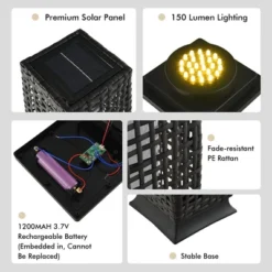 Tangkula 2-Piece Outdoor Solar-Powered Floor Lamps IP65 Waterproof W/ Auto On/Off Light 21 Tangkula 2-Piece Outdoor Solar-Powered Floor Lamps IP65 Waterproof W/ Auto On/Off Light -Tangkula GUEST 0f4d7d0e b24a 437e a354 bdda014f8264