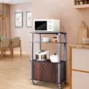 Tangkula 3-tier Display Shelf Microwave Stand Cabinet W/ Rolling Wheel 2 Tangkula 3-tier Display Shelf Microwave Stand Cabinet W/ Rolling Wheel -Tangkula GUEST 0fc3a014 99d4 4284 9c0f 6f3ed3fe1080