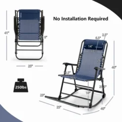 Tangkula 2PCS Patio Folding Rocking Chair Outdoor Portable Lounge Rocker -Tangkula GUEST 103326c0 51f4 4240 81c3 f04dcb562898