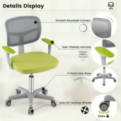 Tangkula Kids Desk Chair Adjustable Height Children Study Chair W/Auto Brake Casters Blue / Pink 18 Tangkula Kids Desk Chair Adjustable Height Children Study Chair W/Auto Brake Casters Blue / Pink -Tangkula GUEST 110bae66 97b2 427d 8efc 208530c4c731