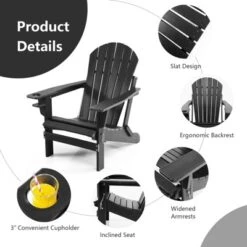 Tangkula Adirondack Chair W/Ergonomic Design&Ottoman Outdoor Armchair HDPE Chair For Yard&Patio Black/Coffee/Grey/Turquoise/White 18 Tangkula Adirondack Chair W/Ergonomic Design&Ottoman Outdoor Armchair HDPE Chair For Yard&Patio Black/Coffee/Grey/Turquoise/White -Tangkula GUEST 11519aad b24c 4194 87a4 cf8acd9afd2e
