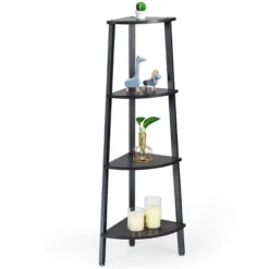 Tangkula 4-layers Corner Shelf Metal Storage Rack Bookcase Display Stand Wood 15 Tangkula 4-layers Corner Shelf Metal Storage Rack Bookcase Display Stand Wood -Tangkula GUEST 115eae93 d854 4b25 b9b2 89878154f774