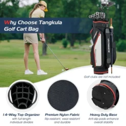 Tangkula 9.5" Golf Stand Cart Bag W/14 Full-Length Divider Rain Hood Cooler Bag 8 Pockets -Tangkula GUEST 11fcbebe a880 476a a9a4 dd27faaf8c40
