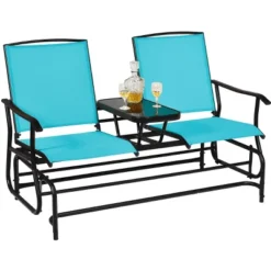 Tangkula Patio Loveseat Rocking 2 Person Outdoor Double Glider Chair With Center Table -Tangkula GUEST 12803e33 3d3f 498d 807c f42362c58ef0
