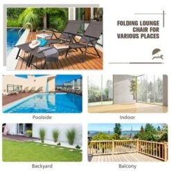 Tangkula 2PCS Chaise Lounge Adjustable Patio Poolside Recliner Chair Outdoor -Tangkula GUEST 12a08eab 6148 41b8 a09b 01951183d477