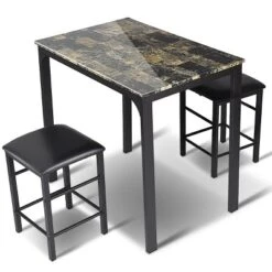 Tangkula 3 Pieces Counter Height Table Set 2 Chairs Bar Dining Room Faux Marble 19 Tangkula 3 Pieces Counter Height Table Set 2 Chairs Bar Dining Room Faux Marble -Tangkula GUEST 14bbdec5 b4a7 4713 b5da 5c7e65eb59de