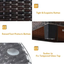 Tangkula 4PCS Outdoor Patio Conversation Set Wicker Rattan Sectional Sofa W/Cushions 18 Tangkula 4PCS Outdoor Patio Conversation Set Wicker Rattan Sectional Sofa W/Cushions -Tangkula GUEST 14d5ee1d 51a4 461d 8b90 bf6e4511b34f