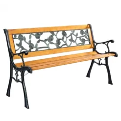 Tangkula Garden Iron Bench Porch Path Hardwood Chair For Patio Park Outdoor Deck 13 Tangkula Garden Iron Bench Porch Path Hardwood Chair For Patio Park Outdoor Deck -Tangkula GUEST 16c3be7d 83fb 4600 8040 5e0967789fe7