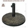 Tangkula 18" Patio Resin Umbrella Base, 24 LBS Outdoor Heavy Duty Round Umbrella Base