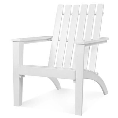 Tangkula Wooden Adirondack Chair W/Ergonomic Design Outdoor Lounge Armchair Acacia Wood Chair For Yard&Patio Black/Gray/White 12 Tangkula Wooden Adirondack Chair W/Ergonomic Design Outdoor Lounge Armchair Acacia Wood Chair For Yard&Patio Black/Gray/White - Image 10