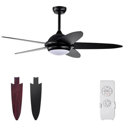 Tangkula 52" Ceiling Fan With Light And Remote Control Indoor Modern Ceiling Fan With Quiet Reversible ETL Motor Black/Silver/White 14 Tangkula 52" Ceiling Fan With Light And Remote Control Indoor Modern Ceiling Fan With Quiet Reversible ETL Motor Black/Silver/White - Image 12