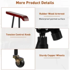 Tangkula Velvet Home Office Chair Swivel Adjustable Task Chair W/ Wooden Armrest 14 Tangkula Velvet Home Office Chair Swivel Adjustable Task Chair W/ Wooden Armrest -Tangkula GUEST 1ac6b7f6 3329 4df2 892c e18b6adff959