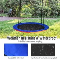 Tangkula 40" Flying Saucer Tree Swing Indoor/Outdoor Round Mat Tree Swing Blue/Green/Camo Green -Tangkula GUEST 1c503de6 3dac 4866 9c24 94ff68a79d0b