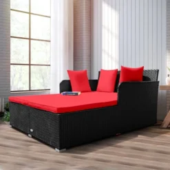 Tangkula Patio Rattan Daybed With 4 Pillows Cushioned Sofa For Outdoor 16 Tangkula Patio Rattan Daybed With 4 Pillows Cushioned Sofa For Outdoor -Tangkula GUEST 1d96ae70 aeae 4e00 94ac e00c19f6f283