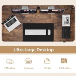 Tangkula 55" Electric Standing Desk Height Adjustable Home Office Table W/ Hook -Tangkula GUEST 1e665430 d0a5 4b6f 9aac 0d0e3f6d24c1