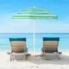 Tangkula 6.5 FT Patio Portable Beach Adjustable Umbrella W/ Folding Table & Sandbag Green -Tangkula GUEST 1e6d2052 8ec7 4443 a5b0 5bb5ee0ff875