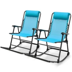 Tangkula 2PCS Patio Folding Rocking Chair Outdoor Portable Lounge Rocker -Tangkula GUEST 1eb7bca8 a9e6 423c 9399 d4d951fa54b9