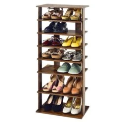 Tangkula 7-Tier Shoe Rack Free Standing Shelf Storage Modern Shoe Rack Organizer Brown/Black/White 22 Tangkula 7-Tier Shoe Rack Free Standing Shelf Storage Modern Shoe Rack Organizer Brown/Black/White -Tangkula GUEST 1f40fb69 ae14 45ec 967d d28a110f7b2e