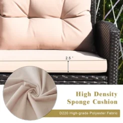 Tangkula Outdoor Rattan Conversation Set 4 Pieces Patio Wicker Chairs -Tangkula GUEST 22d5f211 0283 4638 ae71 b38920e24534