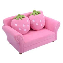 Tangkula Kids Sofa Cute Sofa Strawbwrry Sponge Filler Upholstered Lounge W/ Armrest -Tangkula GUEST 2323e9cd 2b39 4ebe 96b0 7d2b1a1b4d09