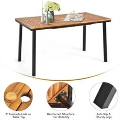 Tangkula 7PCS Patio Rattan Furniture Dining Set Wooden Table Cushioned Chair 12 Tangkula 7PCS Patio Rattan Furniture Dining Set Wooden Table Cushioned Chair -Tangkula GUEST 2425de26 44d7 4a4a b184 e85c1feec1a6