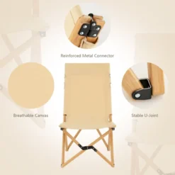 Tangkula 1PC/2PCS Folding Camping Chair Bamboo Wood Beach Chair With Breathable Canvas 2-Level Adjustable Backrest Portable Folding Chair With Carrying Bag -Tangkula GUEST 24b3c74b e0e6 4b65 941f 3609567f1717