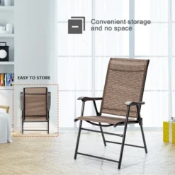 Tangkula Caming Chair Outdoor Folding Chair Garden Yard W/Armrest & Backrest -Tangkula GUEST 2766fd2b 1f04 4f90 b8ba c148164b836e