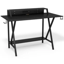 Tangkula Gaming Desk& Massage Gaming Chair Set Gamer Workstation With Headphone Hook -Tangkula GUEST 27c93c47 e643 4cc8 ad5b 713d41c6c2c8