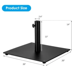 Tangkula 36LBS Outdoor Market Umbrella Base Stand Square Umbrella Holder Black -Tangkula GUEST 27fcd489 4518 4987 9dae 02e1cc5b9e97