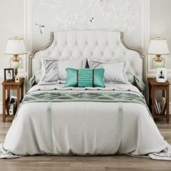 Tangkula End Table Pull-out Tray Shelf Accent Side Nightstand Rubber Wood Leg Rustic Oak -Tangkula GUEST 2fb8f371 a62d 431b 8435 6a30acfa9867