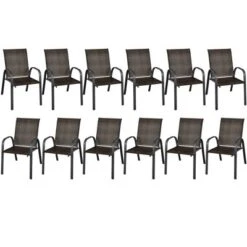 Tangkula 12PCS Outdoor PE Wicker Stacking Dining Chairs Patio Arm Chairs 21 Tangkula 12PCS Outdoor PE Wicker Stacking Dining Chairs Patio Arm Chairs -Tangkula GUEST 2fe4040c 1358 4dc9 8c28 9faf6918d6ef