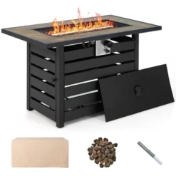 Tangkula 7PCS Patio Rattan Furniture Set 42" Fire Pit Table W/ Cover Cushioned 24 Tangkula 7PCS Patio Rattan Furniture Set 42" Fire Pit Table W/ Cover Cushioned -Tangkula GUEST 30da9dc3 5337 452c bef5 8c1f0c3b430c