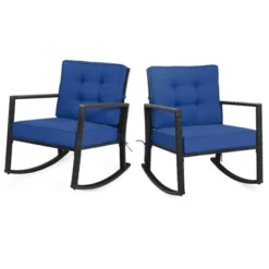 Tangkula 2PCS Outdoor Wicker Rocking Chairs Glider Rattan Rocker Recliner With Cushion 22 Tangkula 2PCS Outdoor Wicker Rocking Chairs Glider Rattan Rocker Recliner With Cushion -Tangkula GUEST 33368ff5 0a27 4cc7 b283 42568acafe69