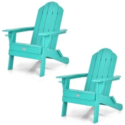 Tangkula 2PCS Folding Adirondack Chair Outdoor Adirondack Chair Weather Resistant Lounger For Backyard Porch Poolside Turquoise/Grey/White/Black 19 Tangkula 2PCS Folding Adirondack Chair Outdoor Adirondack Chair Weather Resistant Lounger For Backyard Porch Poolside Turquoise/Grey/White/Black -Tangkula GUEST 38a750e3 08da 489a 8ea3 00987b20cf78