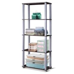 Tangkula 5-Tier Storage Rack Display Shelves Bookshelf For Home Office -Tangkula GUEST 3abcbd62 fe7f 46ee 9231 29934e065cb1