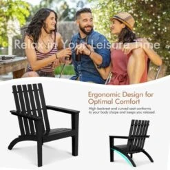 Tangkula Wooden Adirondack Chair W/Ergonomic Design Outdoor Lounge Armchair Acacia Wood Chair For Yard&Patio Black/Gray/White 17 Tangkula Wooden Adirondack Chair W/Ergonomic Design Outdoor Lounge Armchair Acacia Wood Chair For Yard&Patio Black/Gray/White -Tangkula GUEST 3eac9a71 69d9 4161 bb1b df0e7b57a30a