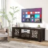 Tangkula 55" Retro TV Stand Media Entertainment Center W/ Mirror Doors & Drawer Brown -Tangkula GUEST 3f18a674 4c11 42e7 a906 def0684c57f0