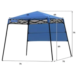 Tangkula 7x7 FT Pop-up Canopy Portable Outdoor Offset Tent W/Carry Bag Blue/White/Grey 14 Tangkula 7x7 FT Pop-up Canopy Portable Outdoor Offset Tent W/Carry Bag Blue/White/Grey -Tangkula GUEST 40635b2a daa7 4c7c 9625 bfdd1b2919c6