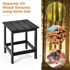 Tangkula 3PCS Patio Adirondack Chair Side Table Set Solid Wood Garden Deck Bistro Set Classic Furniture -Tangkula GUEST 4164fc17 0613 409f 844a 9fd92c2f3a02