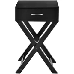 Tangkula 2PCS Modern Versatile Nightstand X-shape Wooden End Table With Drawer Accent Side Table For Bedroom Black/White 15 Tangkula 2PCS Modern Versatile Nightstand X-shape Wooden End Table With Drawer Accent Side Table For Bedroom Black/White -Tangkula GUEST 42d44699 f10e 4a30 96ab 2395c0b7cbd0