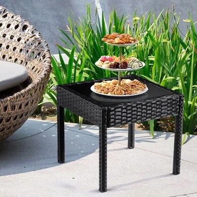 Tangkula 3 Pieces Patio Set Outdoor Wicker Rattan Furniture W/ Cushions 9 Tangkula 3 Pieces Patio Set Outdoor Wicker Rattan Furniture W/ Cushions - Image 7